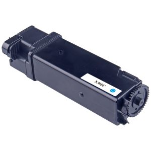 Black printer toner cartridge isolated on white.