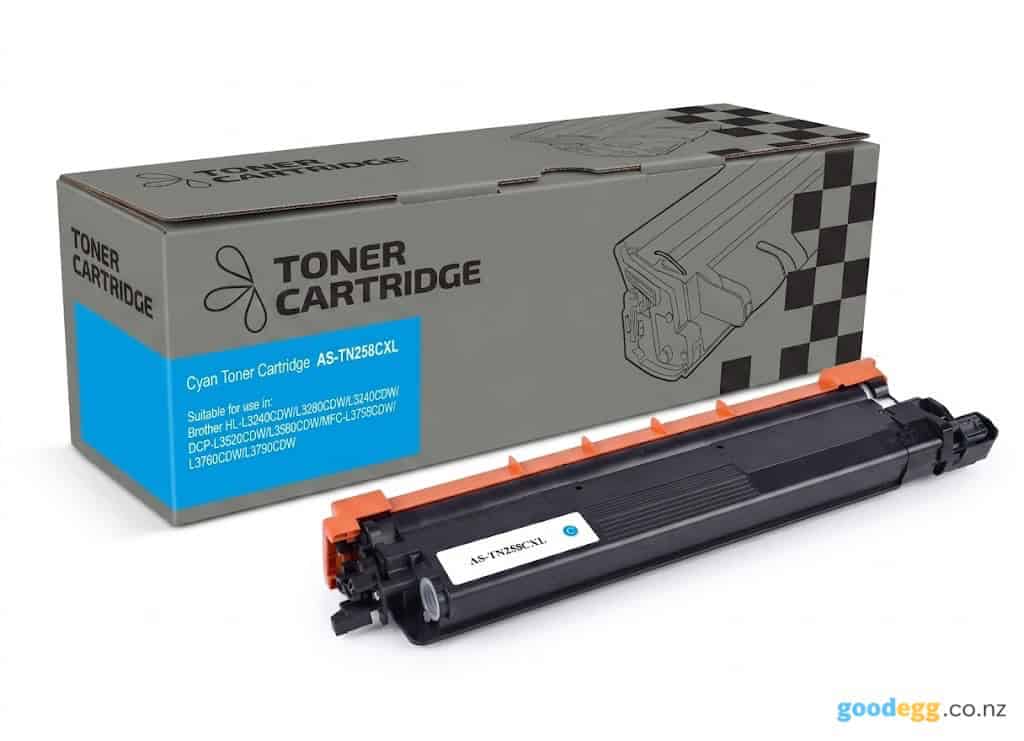 Compatible brother tn-258xl toner cartridge - cyan, high yield