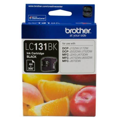 Brother lc131bk black ink cartridge