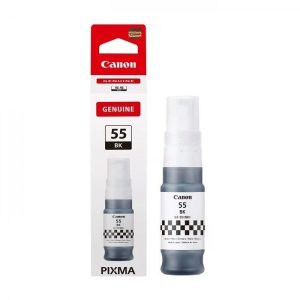 Canon 55 BK black ink bottle and packaging