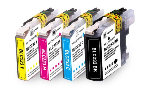 Compatible brother lc233 ink cartridges - 4 colour value pack, standard yield