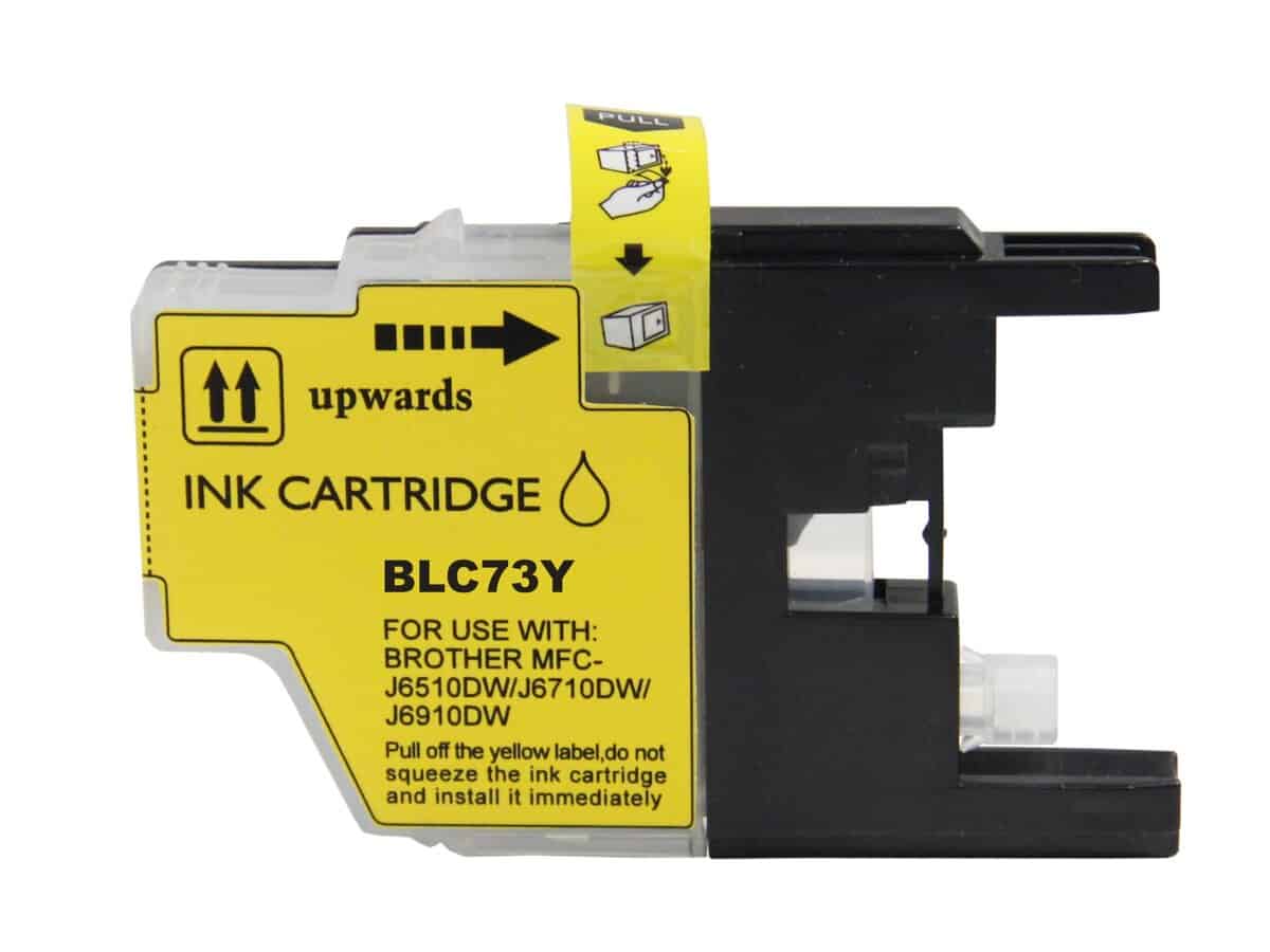 Compatible brother lc73 yellow ink - high yield cartridge