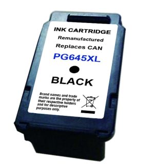Remanufactured Canon PG645 XL Black Ink - High Yield Cartridge