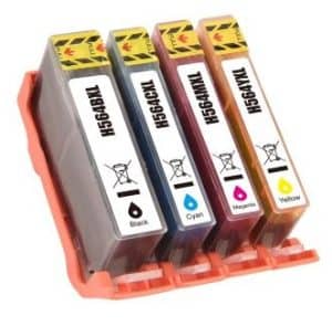 Compatible hp 564xl ink cartridges - 4-ink value pack, high yield